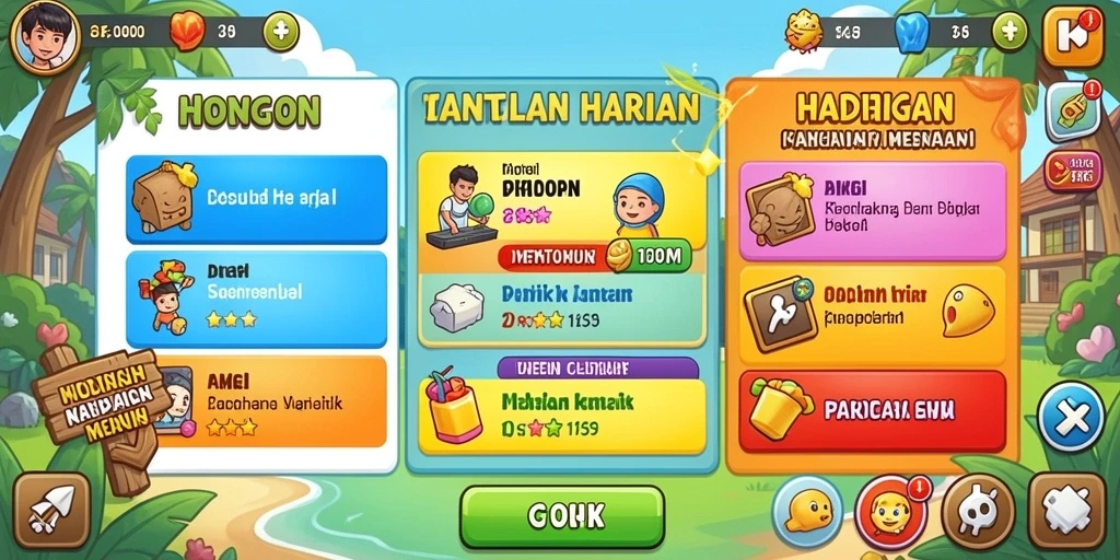 Tampilan awal permainan yang mengesankan.