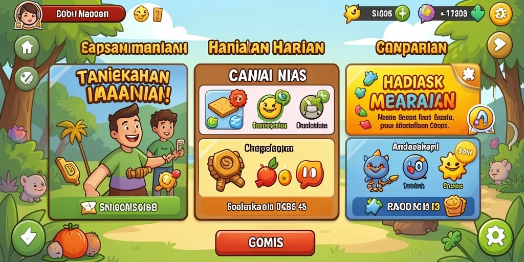 Screenshot menampilkan karakter utama dalam aksi menantang.