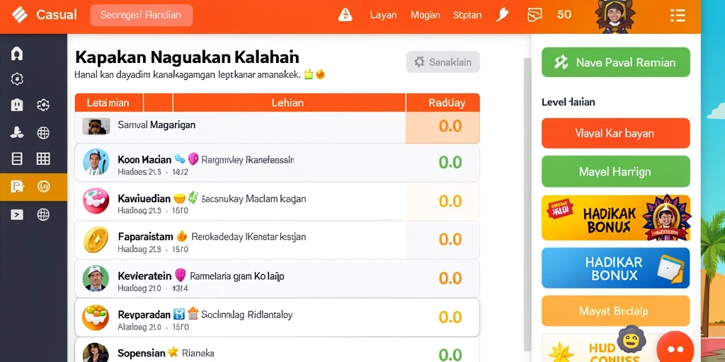 Tampilan awal permainan yang menarik dan intuitif.